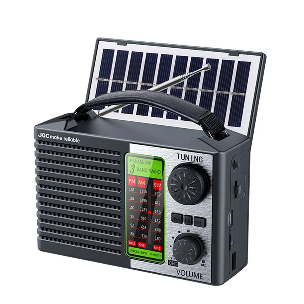 Portable Multi-function Radio FM AM SW Rechargeable USB TF Play Outdoor Solar Wireless Speaker Bluetooth