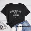 Camiseta Damon Salvatore Es Mi Novio Mujer Hombre The Vampire Diaries Camiseta Divertida Tumblr Tops Camisetas Unisex para Adolescentes