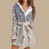 Women's Long-sleeved Fall And Winter Warm Bathrobe Home Clothing Christmas Plush Pajamas Robe