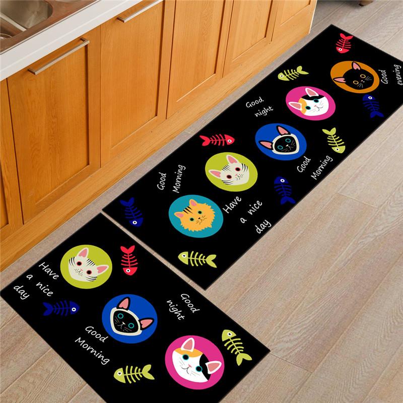 Absorbent Non-Slip Kitchen Floor Mats - Washable, Dirt-Resistant Door Mats for Home Entrances