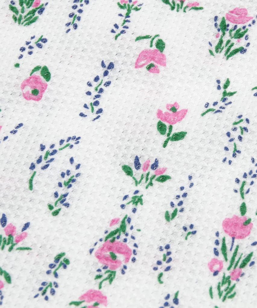 Morgan Waffle Floral Long Sleeve Crew White Size F J.E. Women's T-Shirt (Packed)