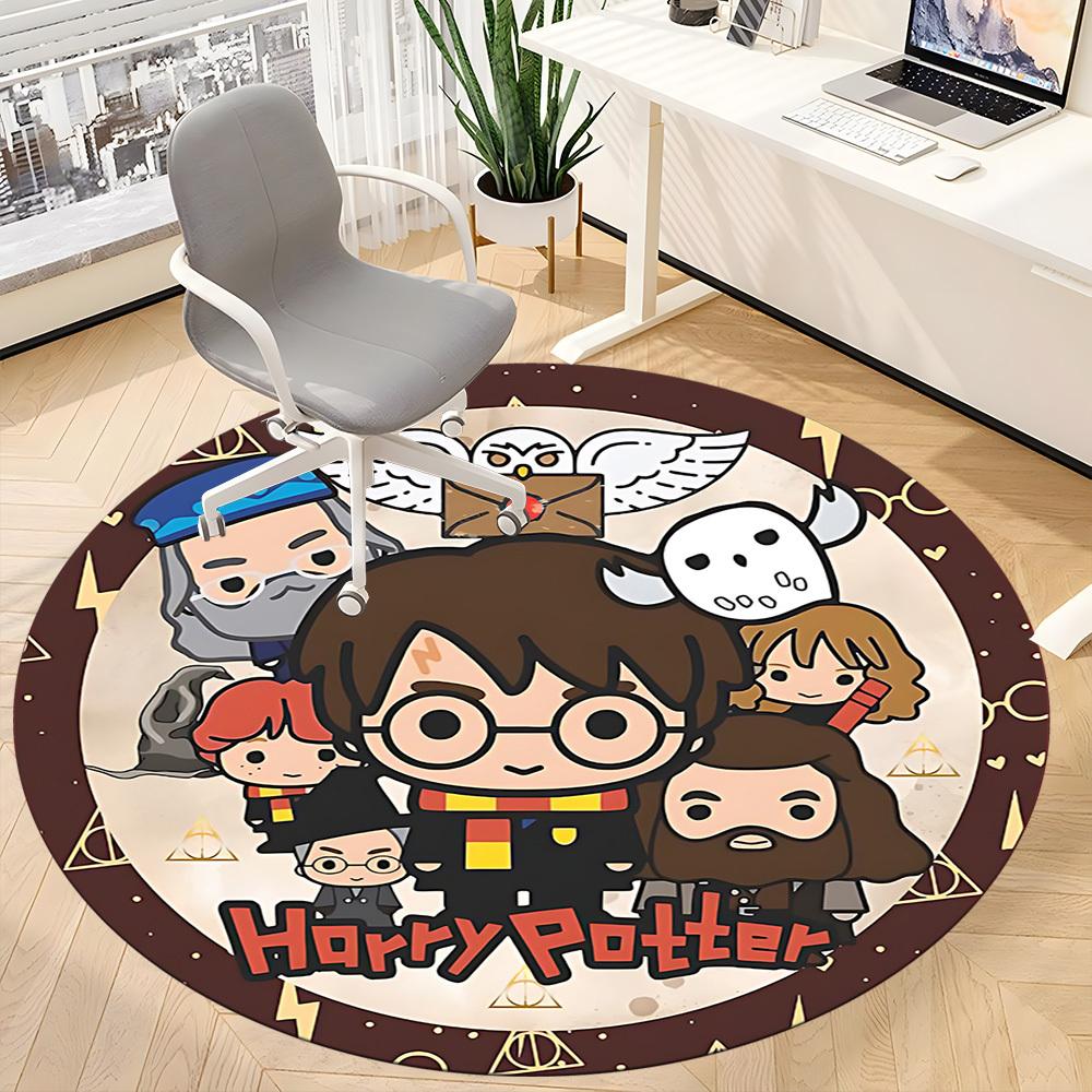 1pc Magic World Office Round Area Rug, Indoor Mat Suitable For Office, Under Office Chairs Bedroom Living Room Home Decor, Room Deco