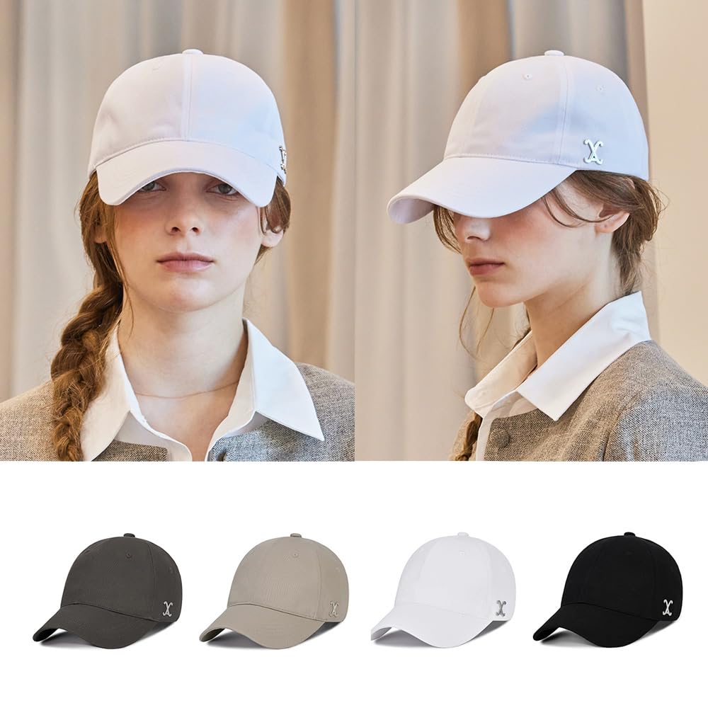 VA Curved Stud Ball Cap White