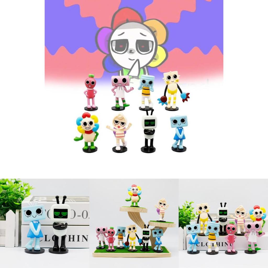 Dandy's World Colorful Pvc Figurines With Base For Collectible Cartoon Characters