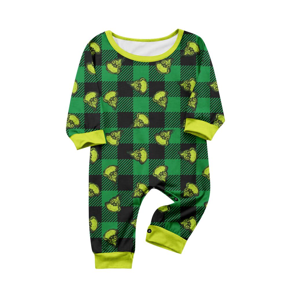 Parent-child Christmas Print Home Suit Long-sleeved Top And Pants