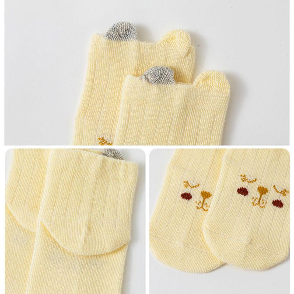 8Pairs Breathable Toddle Short Tube Socks Cat Rabbit Children Cartoon Socks Autumn