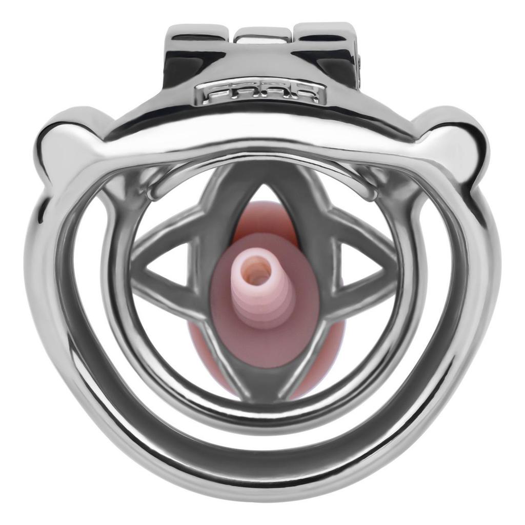 Men Short CB Lock Penis Cage Cock Lock Sounding Stainless Steel Chastity Lock Sex Toy