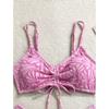 Bikini Badeanzug Feminin High-Waist Geteilter Träger Strandurlaub
