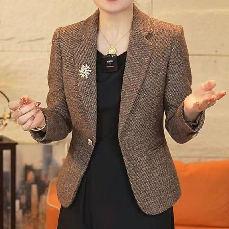 Women's Autumn/Winter Stylish Petite Blazer - Versatile, Slim, and Chic