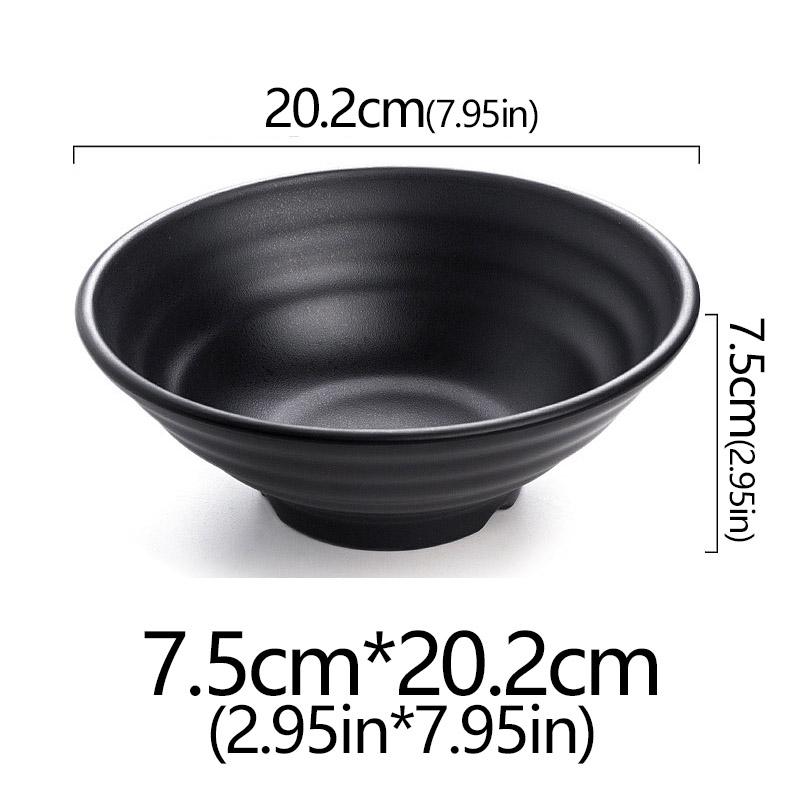 Frosted Melamine Ramen Bowl Imitation Porcelain Large Noodle High Temperature Resistance Bowl Salad Soup Bowl Fast FoodTableware