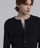 DECOROSO Mix Ribbed Round Cardigan [Black]
