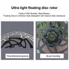 Bike Brake Disc Rotor Heat Dissipation Lightweight Carbon Fiber Steel with 6 Bolts Floating Disc Brake Rotor for Mountain Bike Road Bike