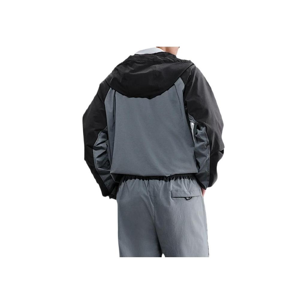 Nike Tech Windrunner Comfortable Classic Fashion Versatile Hooded Jacket Men Jackets Black Gray HM7152-065