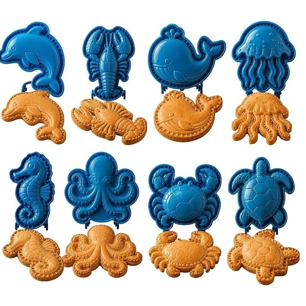 Ocean Animal Ocean Filled Pie Press Collection Reusable Cookie Molds  for Christmas Party Potluck