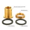 1/2Pcs Brass Hexagonal Couplings With Rubber Gaskets G3/8" X G1/2" For Rainwater Barrels Tank Fittings And Pipe Joints