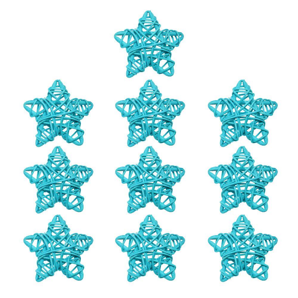 Festival Ornaments Home Decor Sepak Takraw Pentagram Shape Christmas Gift ArtifIcial Rattan Star