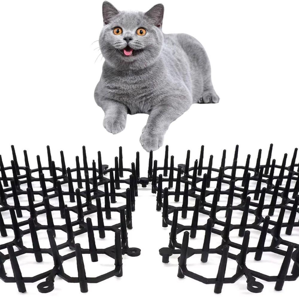 6PCS Indoor Outdoor Use Cat Deterrent Mat Spikes Fence Repellent Mat Furniture Protection