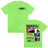 Rapper Maka Aura Tour Album 2025 T Shirts for Unisex Women Vintage Style Harajuku Street Tshirt Casual High Quality Cotton T Shirt