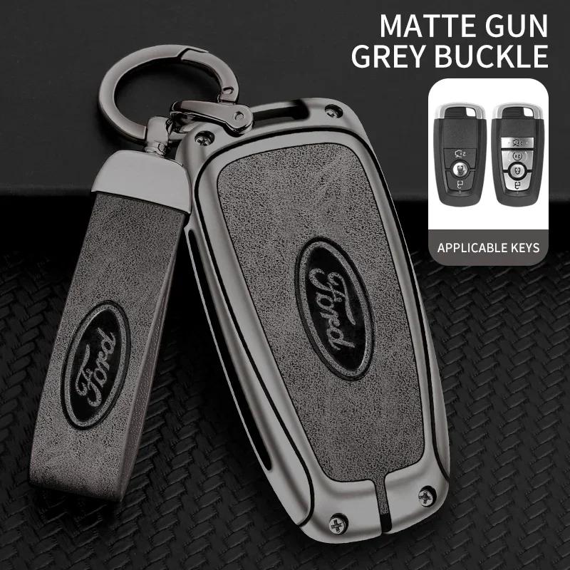 

Car Sticker Ford Car Metal Leather Key Shell Case Ford Fusion Edge Mustang Explorer Expedition Bronco Ecosport Ranger F150 F250