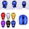 Unisex Latex Hood Mask Shiny Metallic Open Mouth Hole Headgear Headpiece Full Face Mask Hood Role Play Costume Latex Headgear