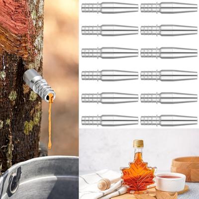 Maple Syrup Tapping Kit Stainless Steel Maple Tree Taps Set with Tubes Brushes Maple Syrup Spiles Maple Syrup Making Supplies for Beginners And Pros