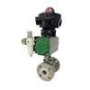 Pneumatic Ball Valve Q641F Series Stainless Steel 304, Flange Switch for Large Flow Regulation in Petrochemical and Metallurgy Industries