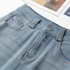2025 Damen Bestickte Denim Shorts - Schlankmachend, Lockere Passform, Gerades Bein, Weitbeinige Hose