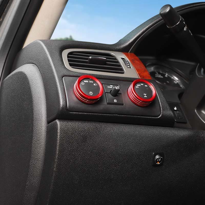 Aluminum Alloy  Central Control Knob Decorative Ring Cover For Chevy Silverado/Tahoe For Suburban/ Avalanche/GMC-YUKON 2007-2013