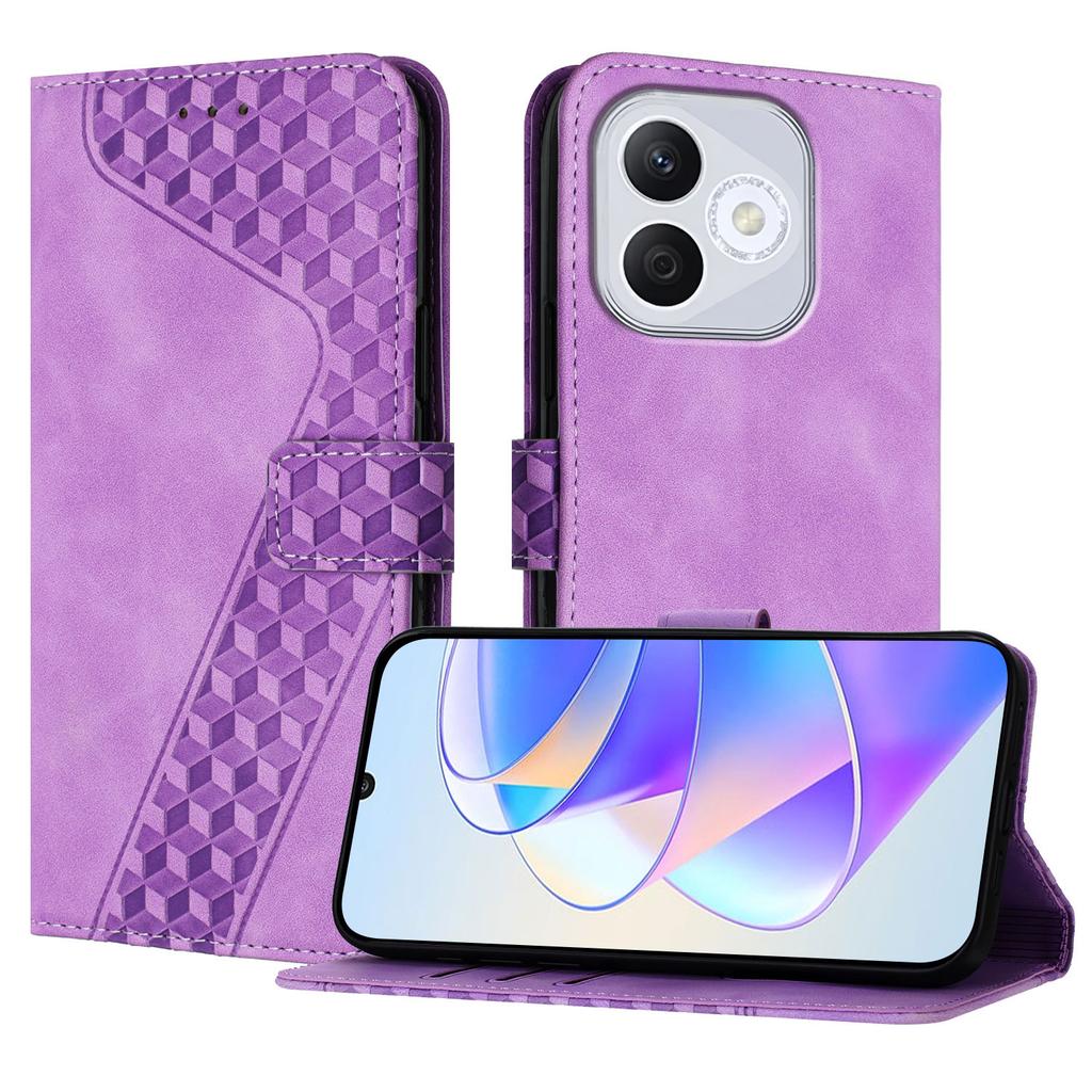 Für Honor 400 Lite 5G Lederhülle 7-förmiges Muster Brieftasche Ständer Stoßfeste Handyhülle