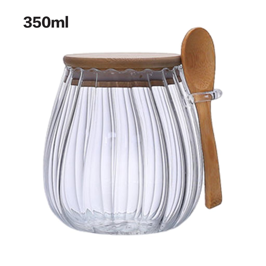 1pc Glass Storage Jars with Airtight Lids Kitchen Coffee Beans Candy Tea Grains Canister Food Containers for Cereal Nuts Cookies