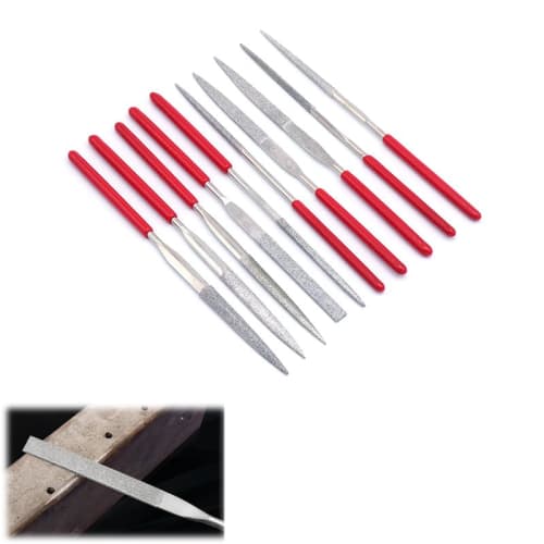 BOOHUQICH Diamond Files, Precision File Rods, Extra Fine, for DIY Polishing, Metal, Wood, and Ironwork, 3x140mm, Set of 10