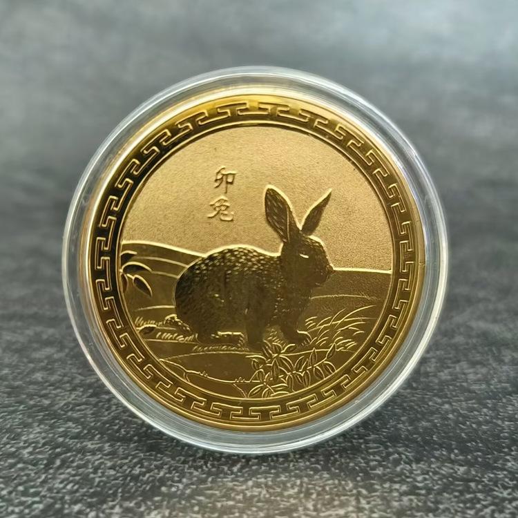 

12 памятных медалей зодиака, золотые монеты на день рождения, небольшие подарки, 12 монет зодиака с животными, поделки из металла, подарки для занятий Rabbit