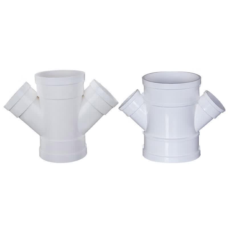 PVC Drainage Pipe 50x50mm Oblique Four-Way Connector
