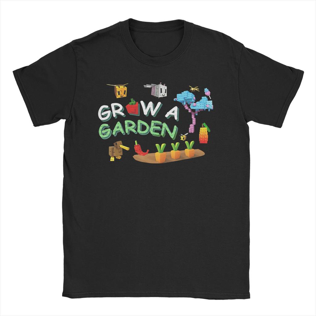 Unisex Women Funny Game Eat Sleep Grow A Garden Repeat Gamer T Shirts 100 Cotton Clothes O Neck Tee Shirt Plus Size TShirts