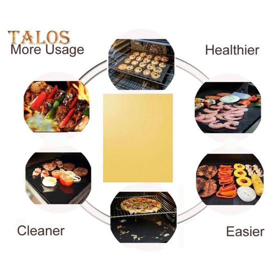 3Pcs Grill Mat Non-Stick Reusable BBQ Grilling Pads Easy To Clean Foldable 40x33cm Barbecue Mat for Outdoor Picnic