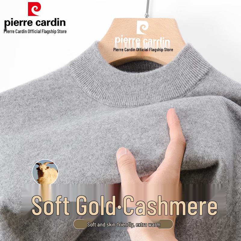 Pierre Cardin Men's Pure Cashmere Half-Turtleneck Sweater