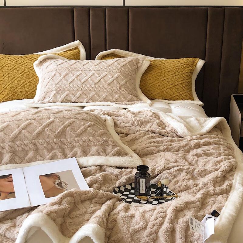 Solid Color Dual-Use Taffeta Fleece Blanket