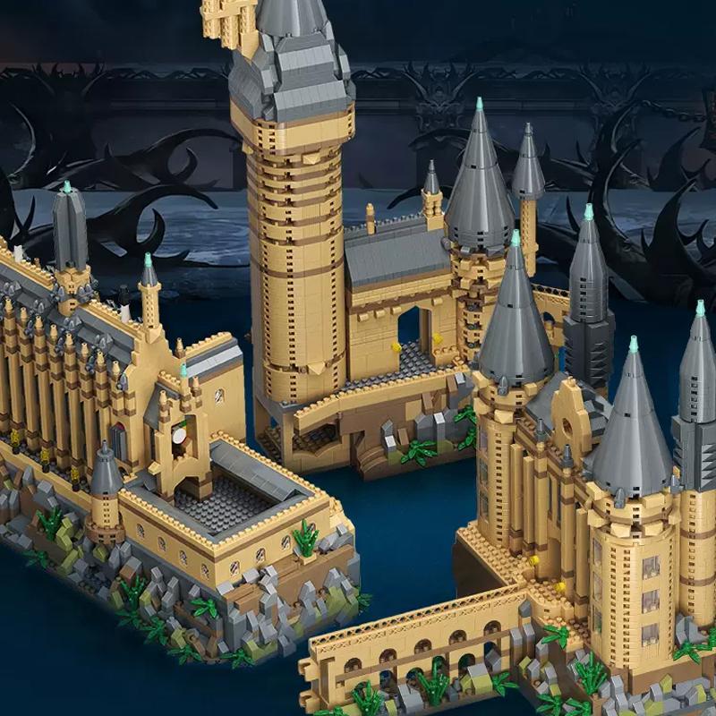 Gothic Medieval Castle Building Blocks Kits MOC Micro Bricks Magic School Birthday Gifts for Adult Kids Creative Toys 6000+pcs