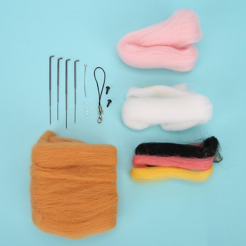 Nadelfilz-Starter-Kit, Tierpuppenform, Basteln, DIY-Handarbeit, Geschenkmaterial, Tasche, Schwein, Shiba Inu