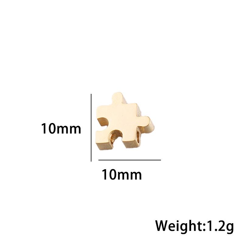 Cross-Border Trendy Stainless Steel Puzzle Bead Pendant for DIY Necklace & Bracelet