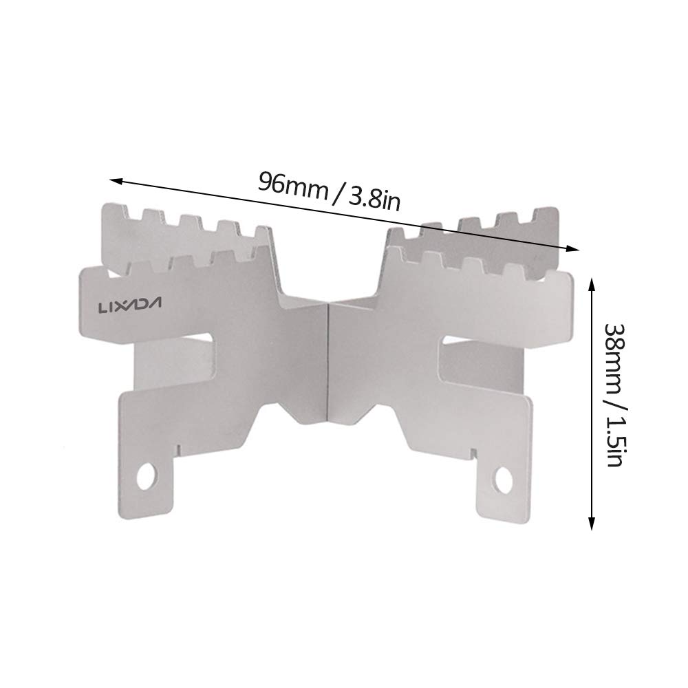 LIXADA Lightweight Titanium Alcohol Burner for Camping, Hiking, Backpacking, and More (Titanium2)