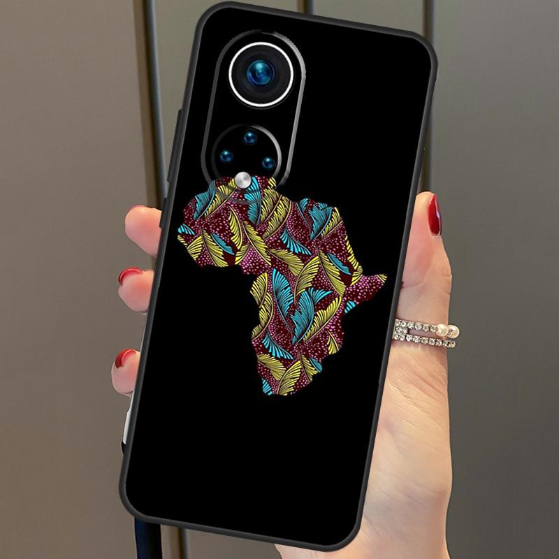 Map of Africa African Fabrics Case For Honor X8a X9a X7a X6a X7 X8 X9 X9b X8b Honor 90 70 50 10 Lite Magic 6 5 Pro Cover