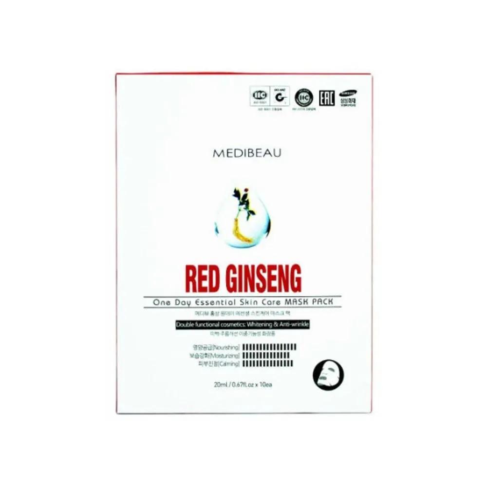 MEDIBEAU One Day Essential Skincare Mask Pack 20ml - Red Ginseng 10 Sheets