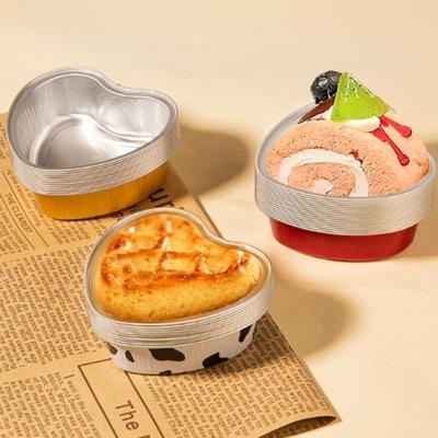 Mini Kuchenbecher Aluminiumfolie Cupcake-Förmchen Backförmchen Hüllen Muffin-Boxen Antihaft-Pudding-Dessertbecher Küchenwerkzeuge