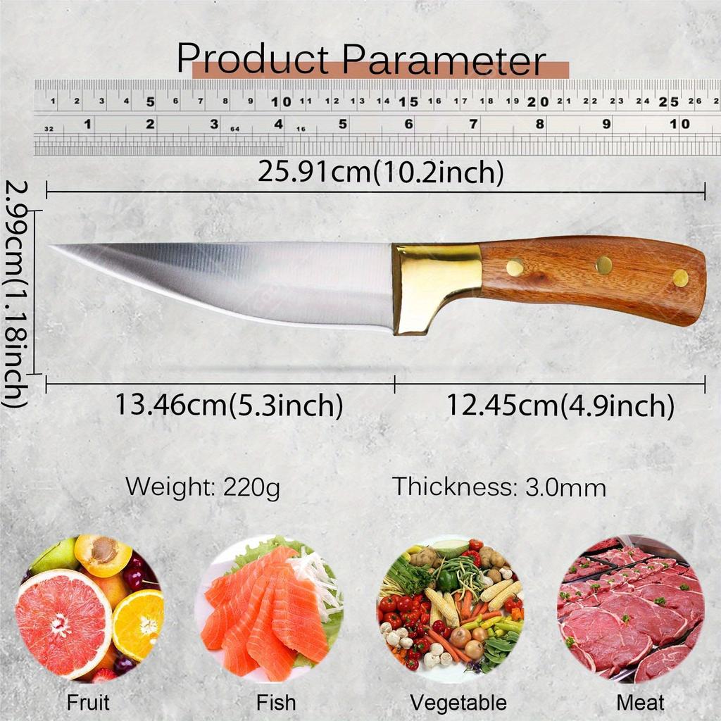 1 PC Handmade Forged Stainless Steel Kitchen Knife Professional Boning and Cutting Cleaver Meat Vegetable Utility Cooking Knife