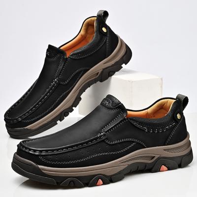 Fashion Man Travel Walking Shoes Outdoor Camping Hiking Shoes Mens Loafers Climbing Men's Footwear Men Genuine Leather Sports Sneakers