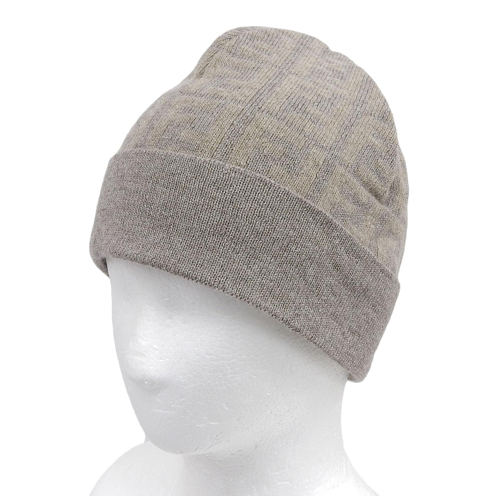 Идеальная вязаная шапка FENDI Смесь кашемира с узором Zucca Шапка-бини Коричнево-бежевая шерсть Б/у