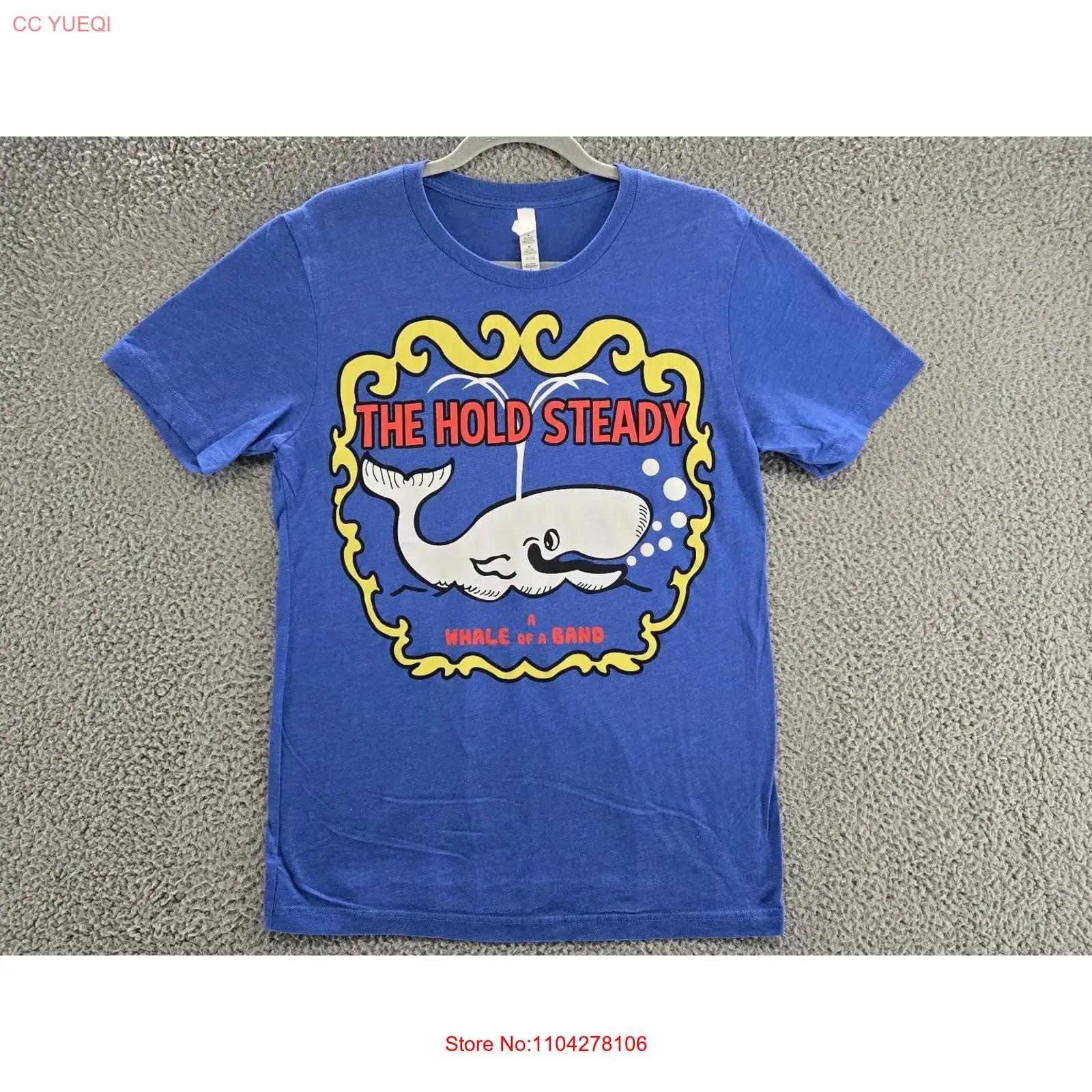 

The Hold Steady Band T Shirt Men s Blue Medium Whale vintage Washed Soft fashion Breathable Top For Everyday Wear graphic 5XL різнокольоровий