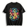 Welcome Back To School Print Casual Crew Neck Tshirt For Kids Adults Pure Cotton T-shirt