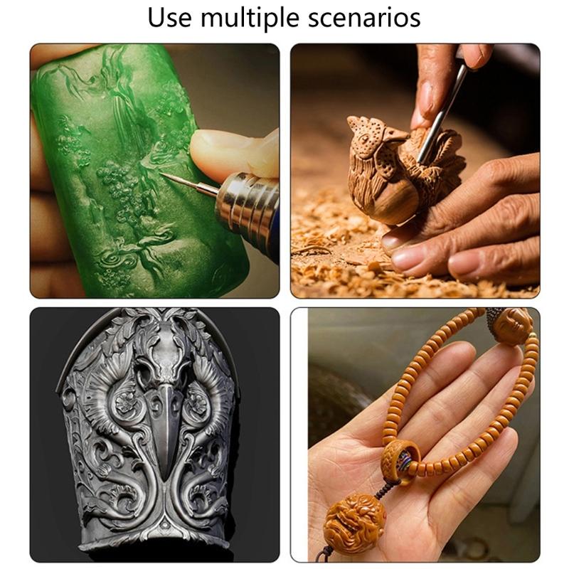 Compact 4V Rechargeable Electric Grinder 16000RPM 5 Speed Adjustable Rotary Tool Kits for Woodworking Metal Crafting